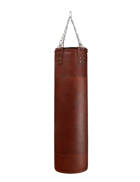 Боксерский мешок из буйволиной кожи 150см/40см/70кг (коричневый)