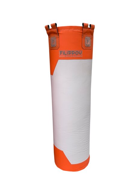 Боксерский мешок «onePRO FILIPPOV» 150см/45см/73кг (Светлосеро-оранжевый)